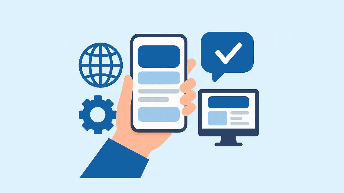 Mobile-Friendly Plumber Website for Better User Experience Mobile-friendly plumber website layout with smartphone and browser illustration