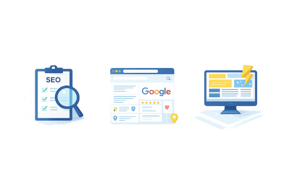an image showing our checklist process for using local seo services to improve your google visibility