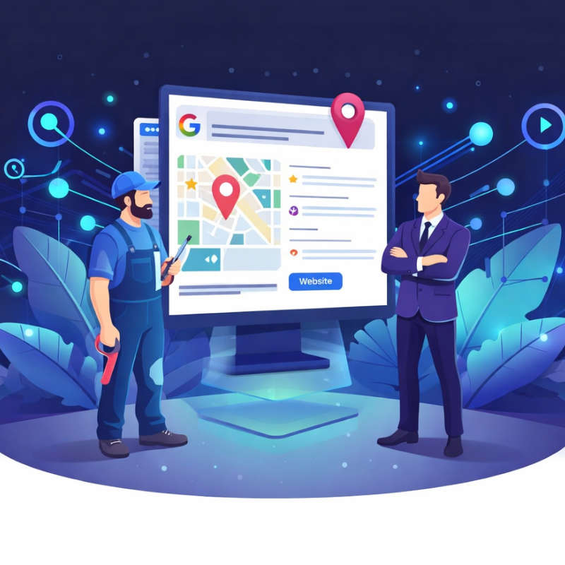 Local SEO services for trades improving Google Maps visibility and local search rankings for home service businesses