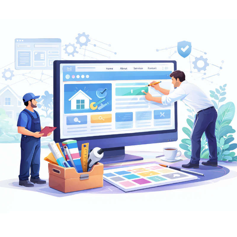 Website design for tradesmen creating a fast, SEO-ready site to improve Google rankings and generate enquiries