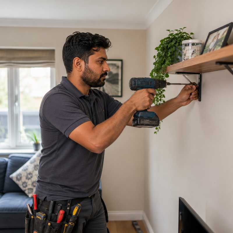 Professional handyman carrying out home repairs in a customer’s property for SEO for handymen